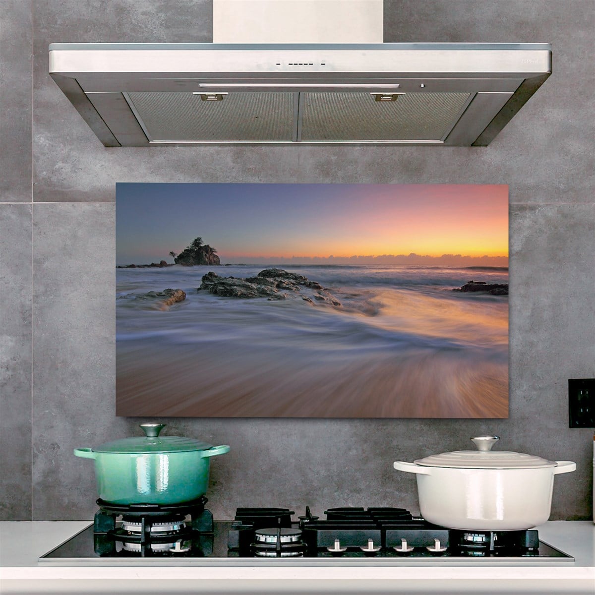 Kitchen Countertop Glass Wall Art (40x70 cm - 15.7 x 27.6 inc)