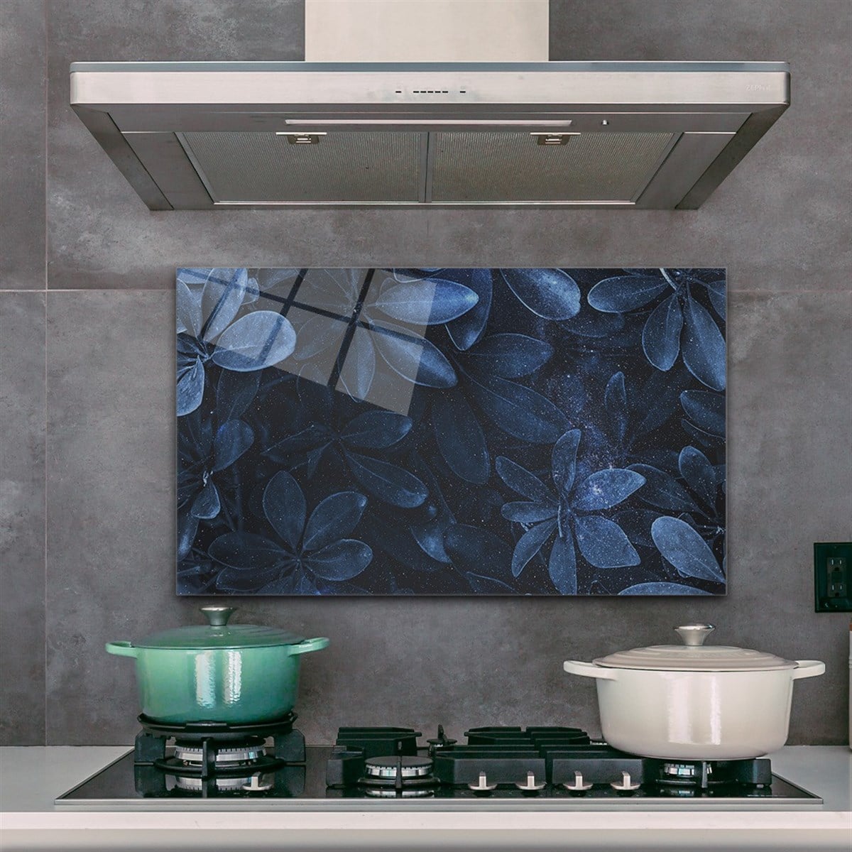 Kitchen Countertop Glass Wall Art (40x70 cm - 15.7 x 27.6 inc)