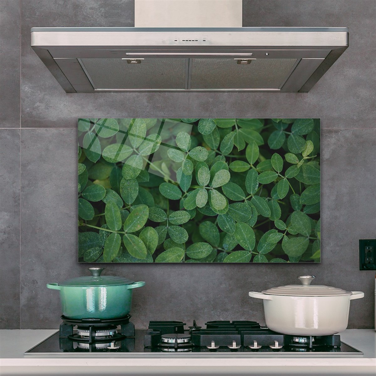 Kitchen Countertop Glass Wall Art (40x70 cm - 15.7 x 27.6 inc)