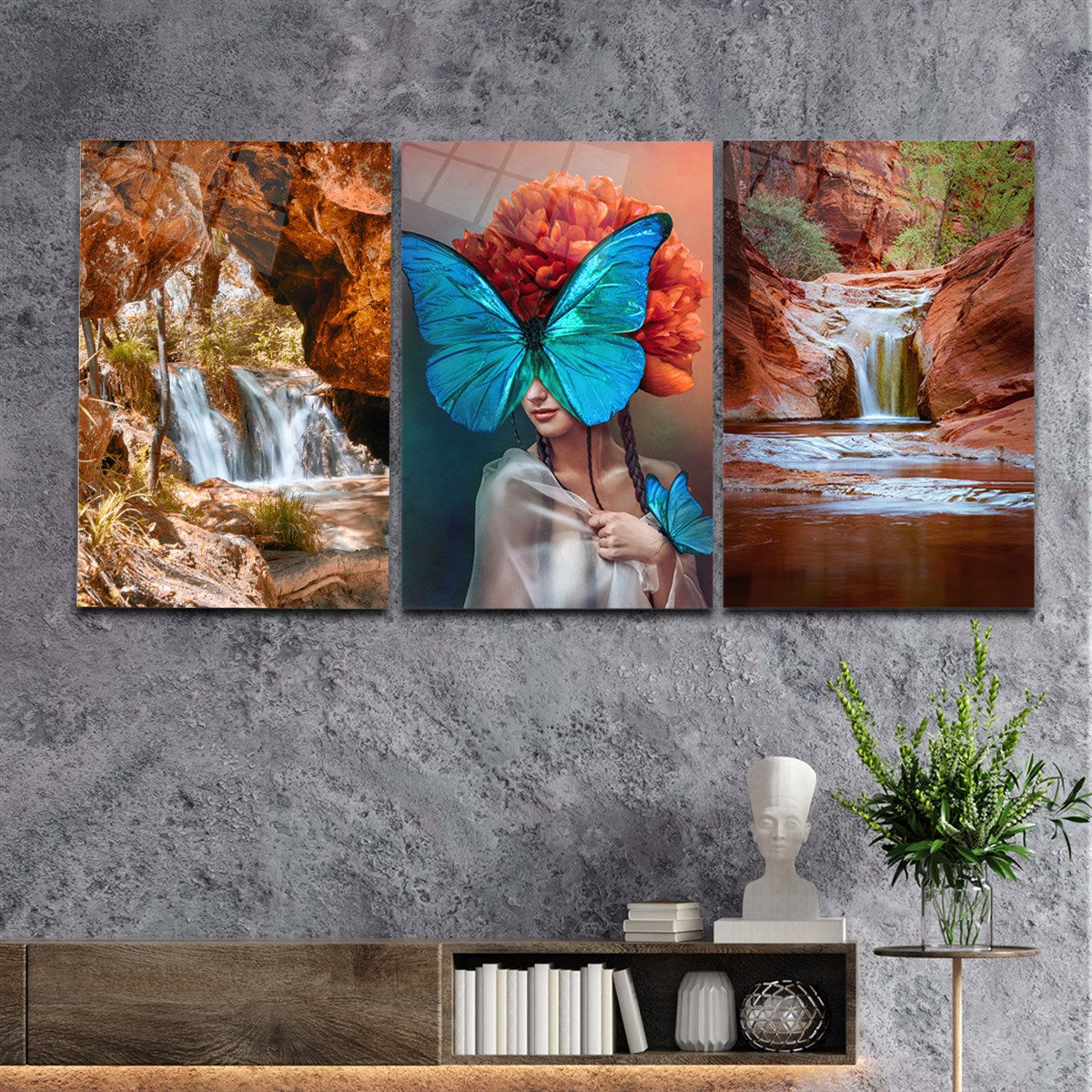 Tempered Glasss Wall Arts Art-Themed Set