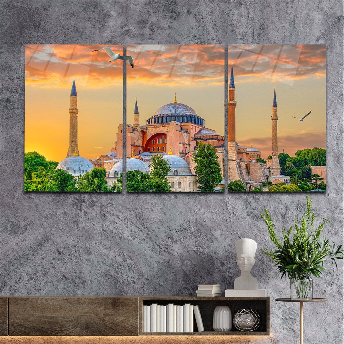 Tempered Glasss Wall Arts Art-Themed Set