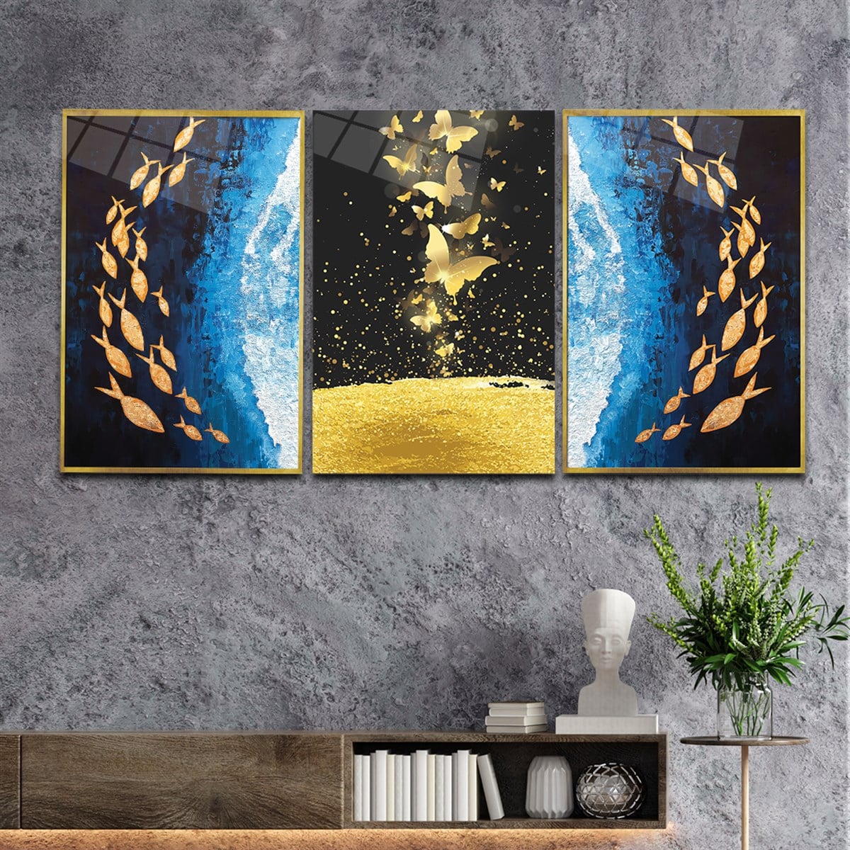 Tempered Glasss Wall Arts Art-Themed Set