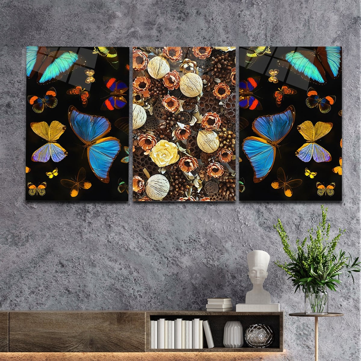 Tempered Glasss Wall Arts Art-Themed Set