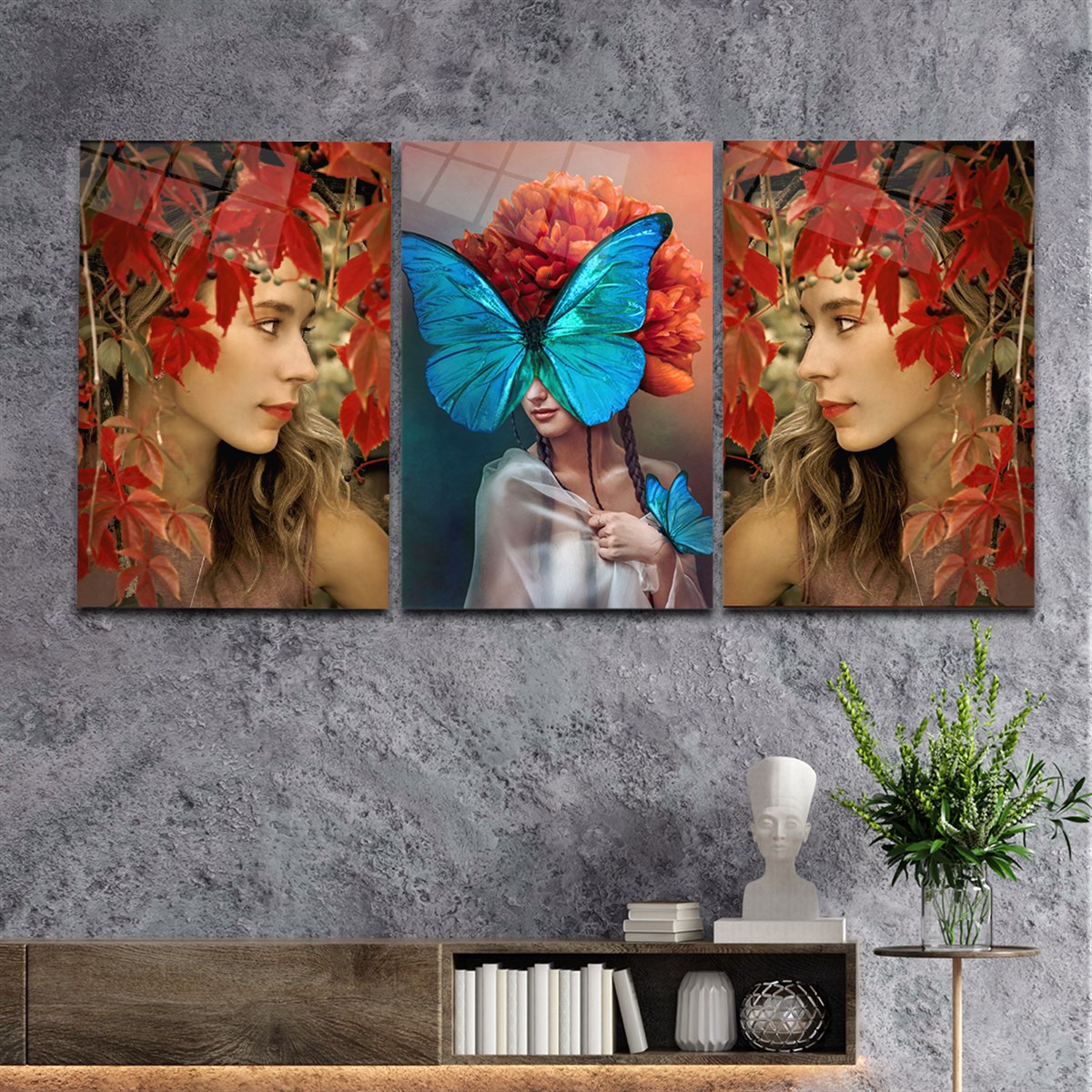 Tempered Glasss Wall Arts Art-Themed Set