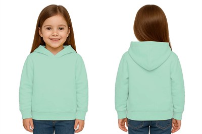 Unisex Düz Baskısız Çocuk Sweatshirt Kapüşonlu 3 İplik Şardonlu Kumaş