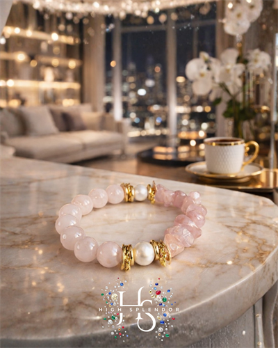Rose Pearl – Pembe Kuvars & İnci Bileklik