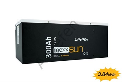 Mexxsun 12V-300Ah 12.8V  12Volt 300Amper Lityum Akü (LiFepo4)