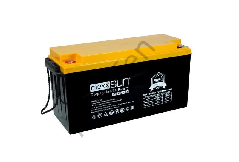 Mexxsun 12V 150 amper jel batarya Güneş paneli aküsü