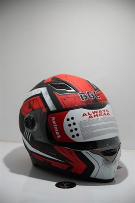 FULL FACE GÜNEŞ VİZÖRLÜ KASK KIRMIZI