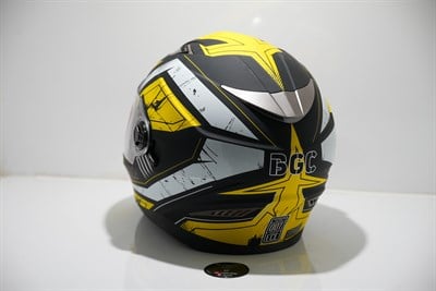 FULL FACE GÜNEŞ VİZÖRLÜ KASK SARI