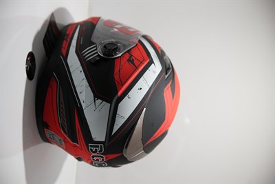 FULL FACE GÜNEŞ VİZÖRLÜ KASK KIRMIZI