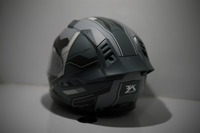 SİYAH GRİ DESENLİ FULL FACE KASK