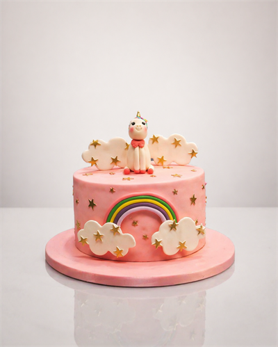 Unicorn Gökkuşağı Pasta