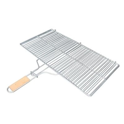 Büyük Boy Mangal Izgarası - 50x30 cm - Ahşap Saplı