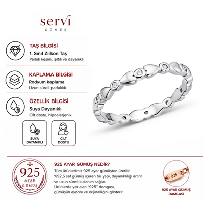 Servi 925 Ayar Gümüş Luna Love Yüzük