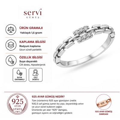 Servi 925 Ayar Alessa Yüzük