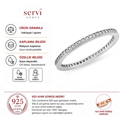 Servi 925 Ayar Alina Tamtur Yüzük