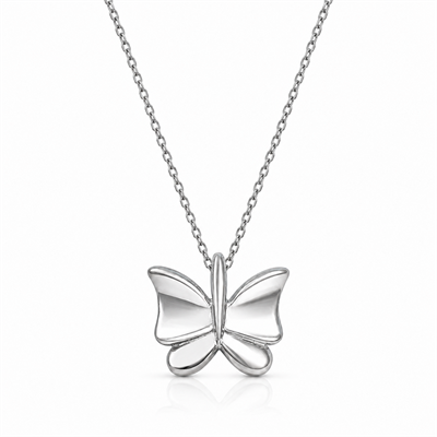 Servi 925 Ayar Gümüş Butterfly Kelebek Kolye