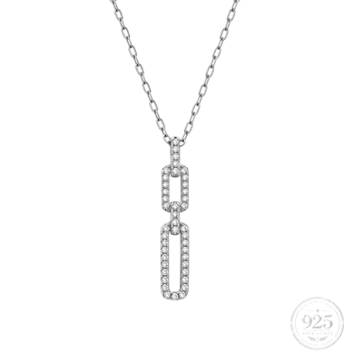 Servi 925 Ayar Gümüş Chain Glow Ataç Kolye