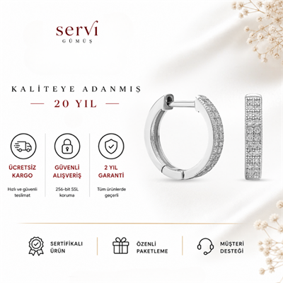 Servi 925 Ayar Gümüş Estelle Küpe