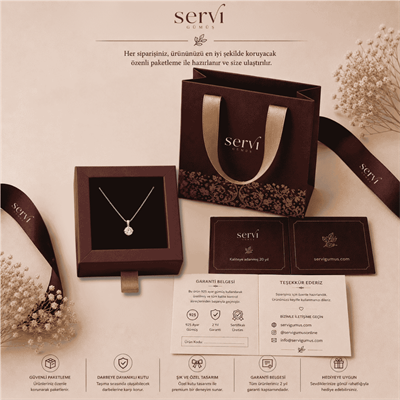 Servi 925 Ayar Gümüş Golden Leaf Yüzük