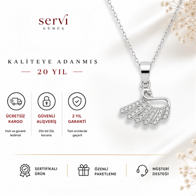 Servi 925 Ayar Gümüş Isolde Kolye