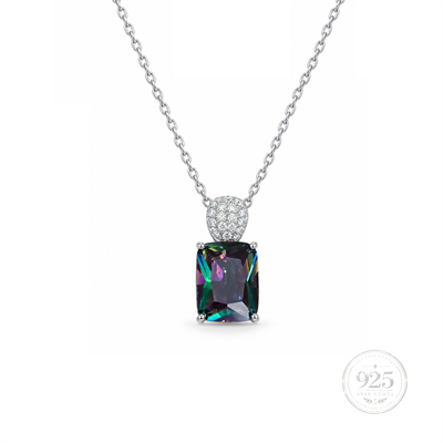 Servi 925 Ayar Gümüş Mystic Elegance Baget Taşlı Kolye