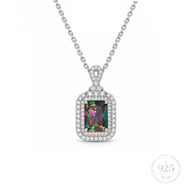 Servi 925 Ayar Gümüş Mystic Royal Baget Taşlı Kolye