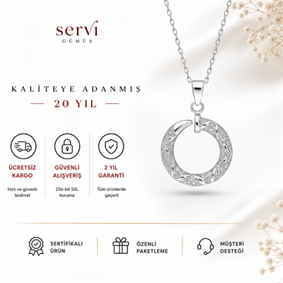 Servi 925 Ayar Gümüş Nail Shine Kolye