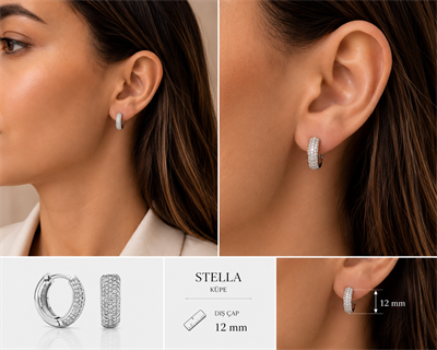 Servi 925 Ayar Gümüş Stella Küpe