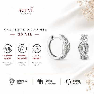 Servi 925 Ayar Gümüş Valencia Küpe