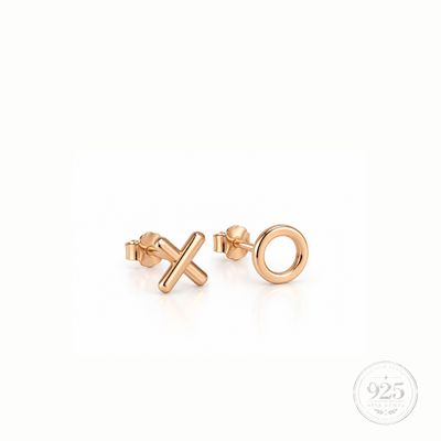 Servi 925 Ayar Gümüş XOXO Rose Küpe