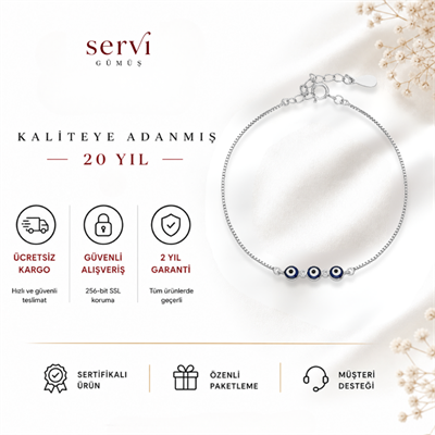 Servi 925 Ayar Iris Trio Bileklik