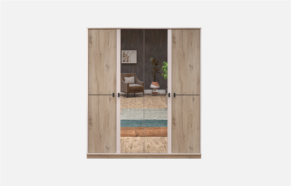 Afina 4-Door Wardrobe