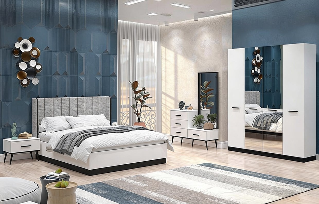 Savanna Yataq Dəsti (4 Qapılı Dolab ilə)