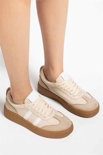 Vera Bej Kadın Kalın Taban Sneaker
