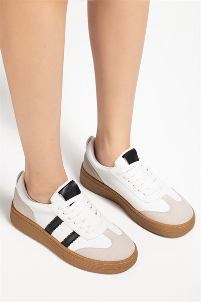 Vera Beyaz Kadın Kalın Taban Sneaker