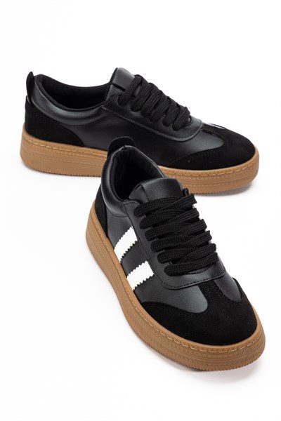 Vera Siyah Kadın Kalın Taban Sneaker