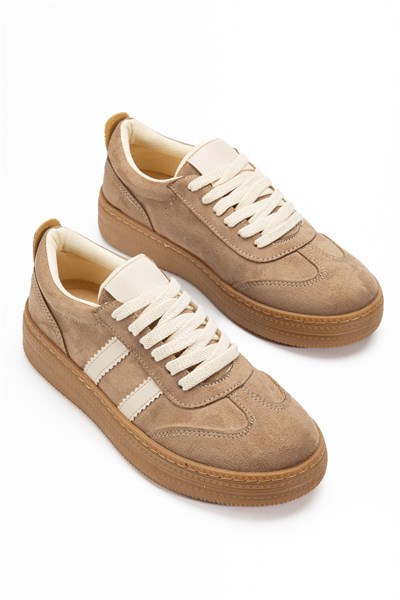 Vera Vizon Süet Kadın Kalın Taban Sneaker 