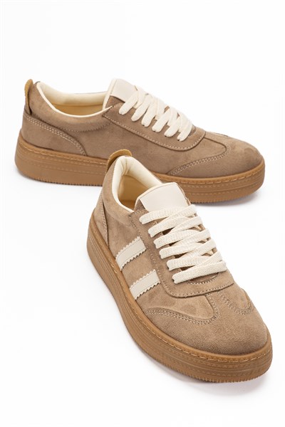 Vera Vizon Süet Kadın Kalın Taban Sneaker 