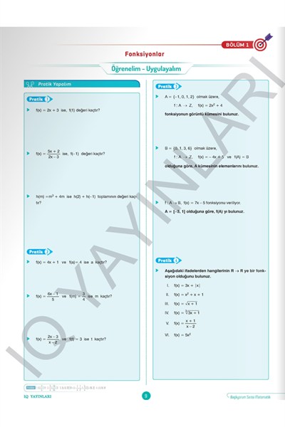 AYT Başlıyorum Serisi Matematik Soru Bankası