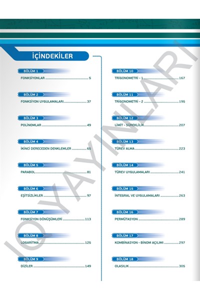 AYT Başlıyorum Serisi Matematik Soru Bankası