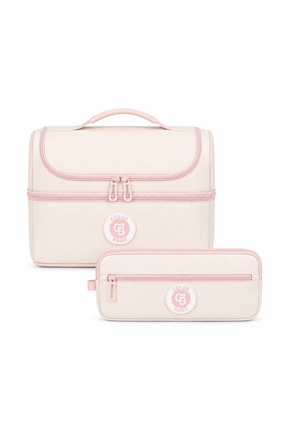 Color Bags B87 3lü Set Okul Çantası  (Pembe Krem)