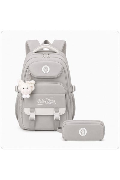 Color Bags B99 2li Set Okul Çantası  (Gri)