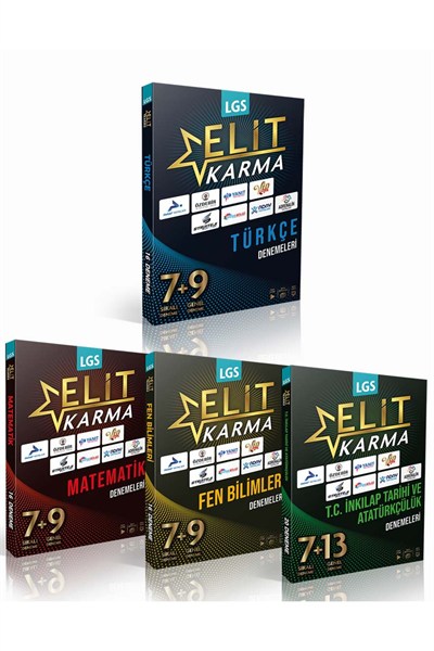 Elit Karma 8. Sınıf Türkçe, Matematik, Fen Bilimleri, T.C İnkılap Branş Deneme(4 Kitap)