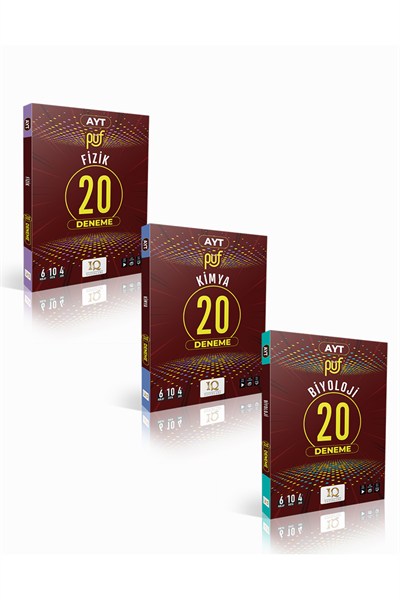 IQ Yayınları Ayt Püf Fizik, Kimya, Biyoloji Branş Deneme (3 Kitap)