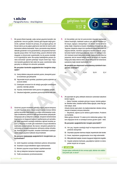 IQ Yayınları Paragrafın Püf Noktaları