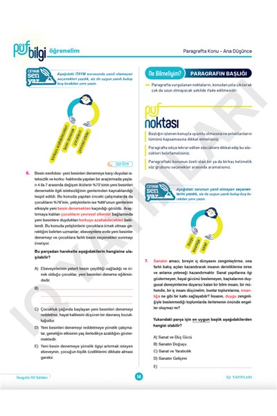 IQ Yayınları Paragrafın Püf Noktaları
