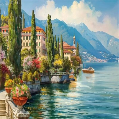 KS Games Italian Landscape Adult Puzzle 1000 Parça 48x68 cm