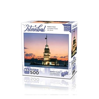 KS Games Kız Kulesi Günbatımı İstanbul Adult Puzzle 500 Parça 34x48 cm